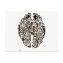 Brain Scan of an artist postcards