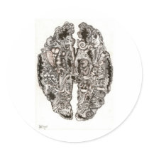 Brain Scan of an artist stickers