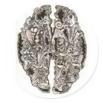 Brain Scan of an artist stickers