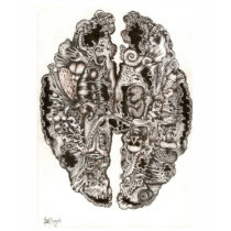 Brain Scan of an artist t-shirts
