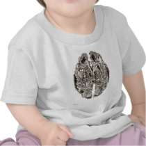Brain Scan of an artist t-shirts