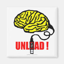 Brain to unload refrigerator magnet