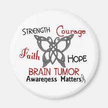 Brain Tumour Celtic Butterfly 3 Fridge Magnet