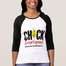 Brain Tumour Chick Interrupted Tee Shirts