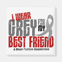 Brain Tumour I Wear Grey For My Best Friend 6.2 Magnets