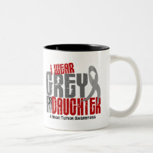 Brain Tumour I Wear Grey For My Daughter 6.2 Mug