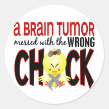 Brain Tumour Messed With The Wrong Chick Sticker