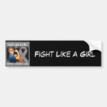 Brain Tumour Rosie Riveter - Fight Like a Girl Bumper Stickers