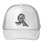 Brain Tumour Slogan Watermark Ribbon Mesh Hat
