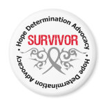 Brain Tumour Survivor Tribal Ribbon magnets