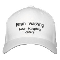 Brain washing worker baseball cap