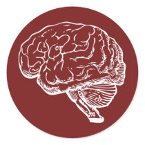 Brainiac Round Stickers