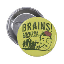 Brains! Pinback Buttons