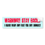 Brake for Animals bumper sticker bumper stickers