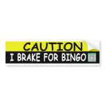 Brake For BINGO bumper stickers