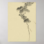 Branch With Leaves And Berries, Hokusai posters