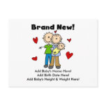 Brand New Baby Customisable Postcard