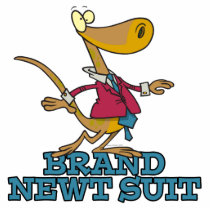 brand new newt suit lizard pun photo cut out