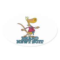brand new newt suit lizard pun stickers