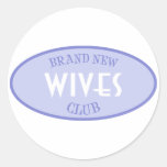 Brand New Wives Club (Purple) Round Stickers