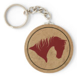 Branded Leather Horse Head KEYCHAIN