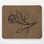BRANDED ROSE LEATHER MousePad
