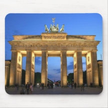 brandenburg gate evening mouse pad