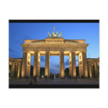 brandenburg gate night post card