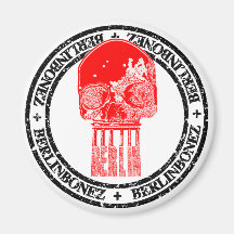 Brandenburg Skull Fridge Magnet