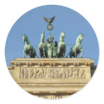 Brandenburger Tor (Brandenburg Gate) famous landma Round Stickers