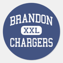 Brandon Chargers Middle Virginia Beach Round Sticker