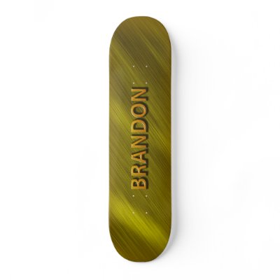 brandon gold custom skateboard deck by mantisgraffix