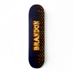 Brandon skateboard fire and flames design