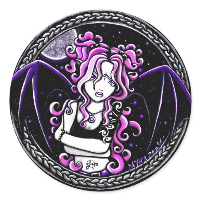 "Brandy" 3" Round Stickers by mykajelina