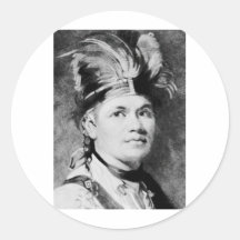 Brant - Joseph / Mohawk Indian Chief Round Sticker