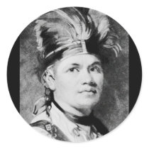 Brant - Joseph / Mohawk Indian Chief Round Sticker