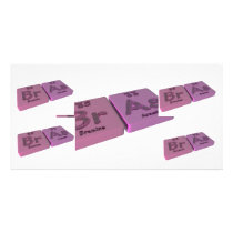 Bras as Br Bromine and As Arsenic Personalized Photo Card