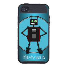 Brash Robot Blue custom iPhone 4 Cargo Case