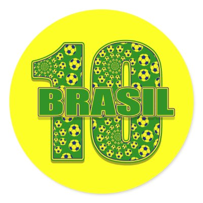 Brasil 10 - Brazil number 10 soccer futbol gifts Sticker by SoccerJersey