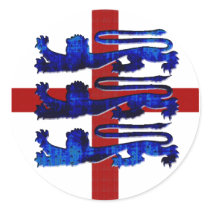 Brasil 2014 - England Futebol English flag Round Sticker