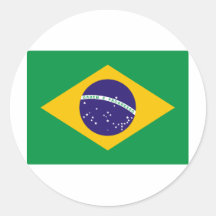 Brasil Adesivo Em Formato Redondo