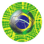 Brasil Brazil Soccer ball in the net artwork gifts Sticker