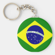 BRASIL Button Keychain