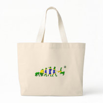 Brasil evolution of soccer football futebol gifts canvas bag