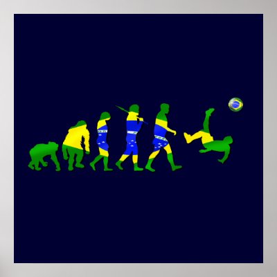 Brasil evolution of soccer football futebol gifts Poster