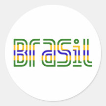 Brasil Flag Colours! Round Stickers