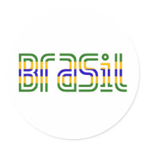 Brasil Flag Colours! Round Stickers