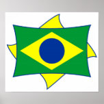 Brasil Flag Poster