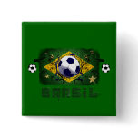 Brasil Grunge Soccer players Brazil Soccer gifts Pinback Buttons