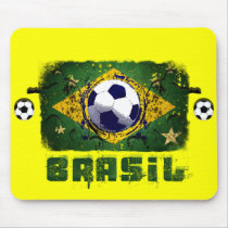Brasil Grunge Soccer players Brazil Soccer gifts Mouse Pad